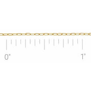 14K Yellow .85 mm Diamond Cut Paperclip-Style Forzentina Chain By the Inch