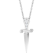 Accented Dagger Necklace or Pendant
