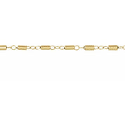 14K Yellow Gold-Filled 1.7 mm Satellite Bar Cable Chain by the Inch and Various Lengths