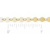 14K Yellow Gold-Filled 4 mm Mirror Chain by the Inch