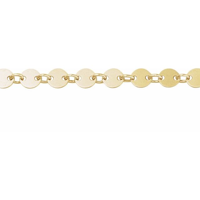 14K Yellow Gold-Filled 4 mm Mirror Chain by the Inch