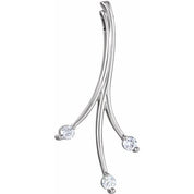 14K Yellow 3/8 CTW Natural Diamond Freeform Pendant