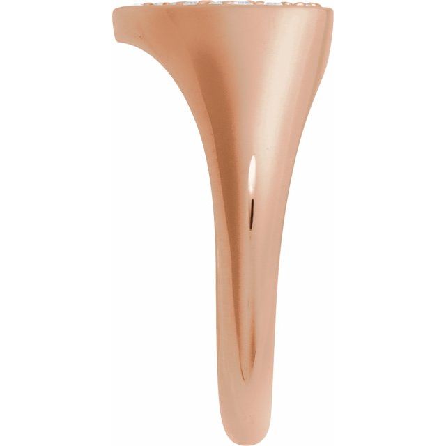 14K Rose 1/3 CTW Natural Diamond Heart Signet Ring