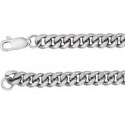 Sterling Silver 4.8 mm Curb 24" Chain