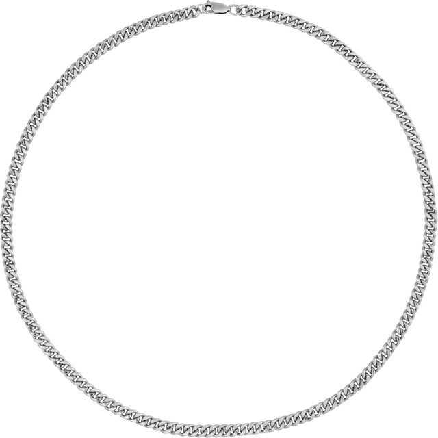 Sterling Silver 4.8 mm Curb 18" Chain