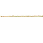 14K Yellow .85 mm Diamond Cut Paperclip-Style Forzentina Chain By the Inch