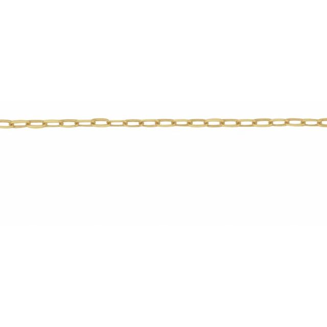 14K Yellow .85 mm Diamond Cut Paperclip-Style Forzentina Chain By the Inch