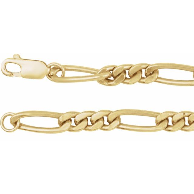 14K Yellow Gold-Filled Figaro Chain 18" - Part CH1277:102:P