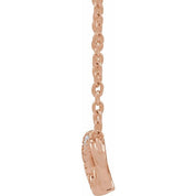 14K Rose 3/4 CTW Natural Diamond Infinity-Inspired Mom 18" Necklace