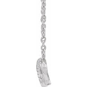 Sterling Silver 3/4 CTW Natural Diamond Infinity-Inspired Mom 18" Necklace