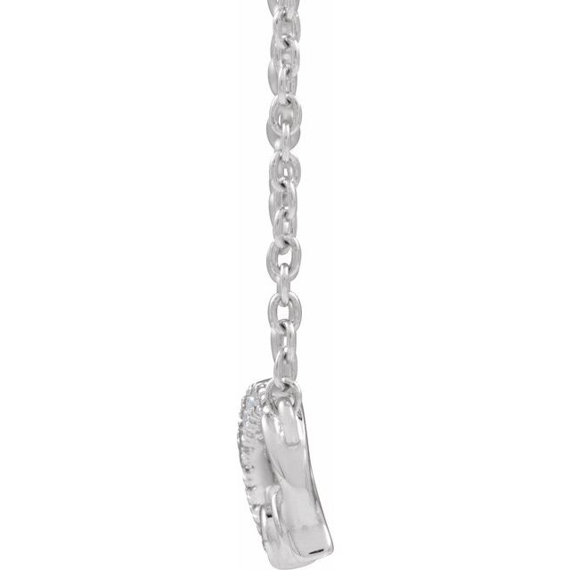 Sterling Silver 3/4 CTW Natural Diamond Infinity-Inspired Mom 18" Necklace