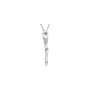 Sterling Silver .005 CT Natural Diamond Wings of Comfort* 18" Necklace
