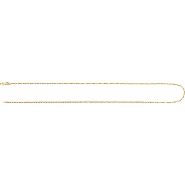 14K Yellow 1.65 mm Rolo Chain Available by the Inch and in Multiple Lengths