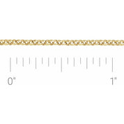 14K Yellow 1.65 mm Rolo Chain Available by the Inch and in Multiple Lengths