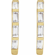 14K Yellow 1/3 CTW Lab-Grown Diamond Hoop Earrings