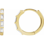 14K Yellow 1/3 CTW Lab-Grown Diamond Hoop Earrings