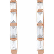 14K Rose 1/3 CTW Lab-Grown Diamond Hoop Earrings