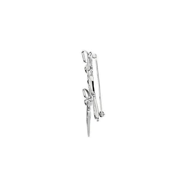 14K White 1/5 CTW Natural Diamond Dragonfly Brooch