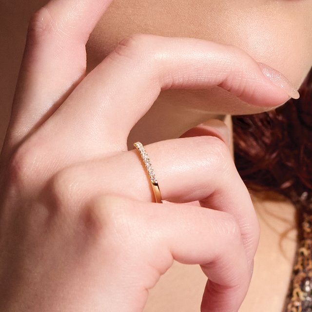 14K Rose 1/6 CTW Lab-Grown Diamond Ring