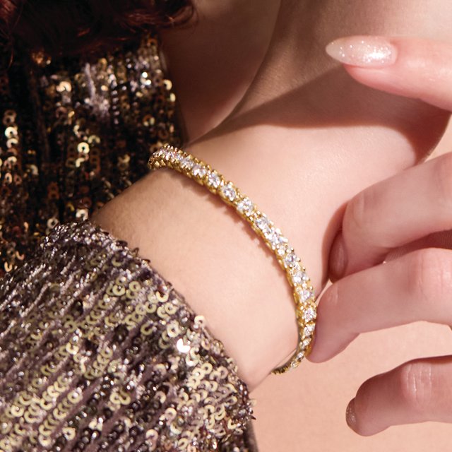 14K Yellow 6 CTW Lab-Grown Diamond Link 7 1/4" Bracelet