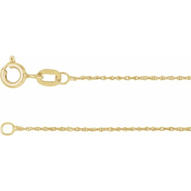 14K Yellow .50 mm Diamond-Cut Singapore 7" Chain