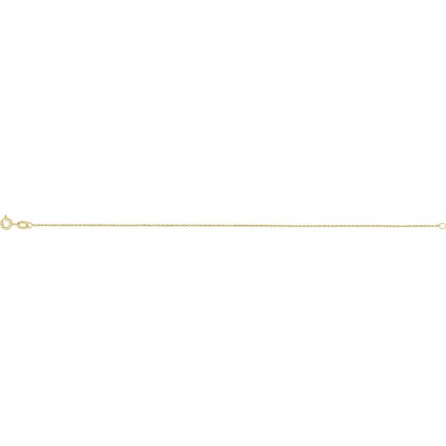 14K Yellow .50 mm Diamond-Cut Singapore 7" Chain