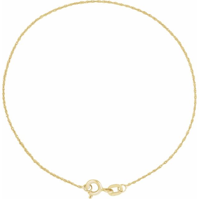 14K Yellow .50 mm Diamond-Cut Singapore 7" Chain