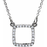 14K White 1/10 CTW Natural Diamond 16" Necklace