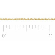 14K Yellow .50 mm Diamond-Cut Singapore Chain by the Inch
