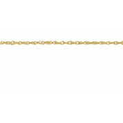 14K Yellow .50 mm Diamond-Cut Singapore Chain by the Inch
