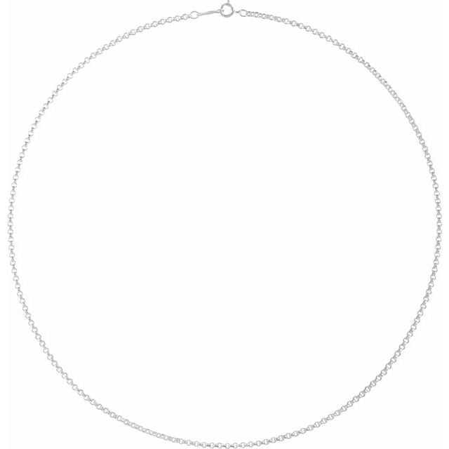 Sterling Silver 2 mm Rolo 16" Chain
