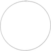 14K White 2 mm Rolo Chain in Metal Available in Various Lengths and by the Inch