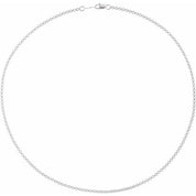 Sterling Silver 2 mm Rolo 20" Chain