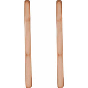 14K Rose Hinged 25 mm Hoop Earrings