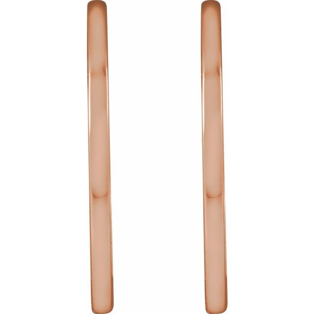 14K Rose Hinged 25 mm Hoop Earrings