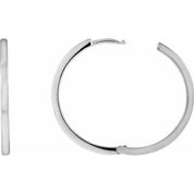 Sterling Silver Hinged 25 mm Hoop Earrings