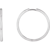 Sterling Silver Hinged 25 mm Hoop Earrings
