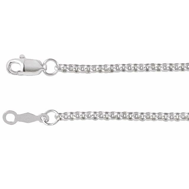 14K Gold 2 mm Rolo 7" Chain - CH1279