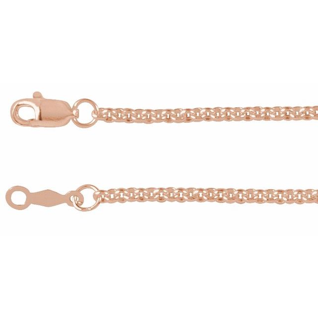 14K Gold 2 mm Rolo 7" Chain - CH1279
