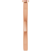 14K Rose 2 mm Natural Pink Tourmaline Ring