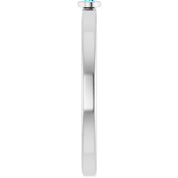 Platinum 2 mm Natural Blue Zircon Ring