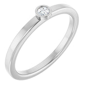 Sterling Silver 2.5 mm Natural White Sapphire Ring