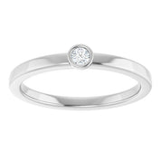 Sterling Silver 2.5 mm Natural White Sapphire Ring