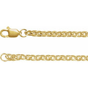 14K Yellow Gold-Filled 2.8 mm Cable Chain by the Inch and Various Lengths