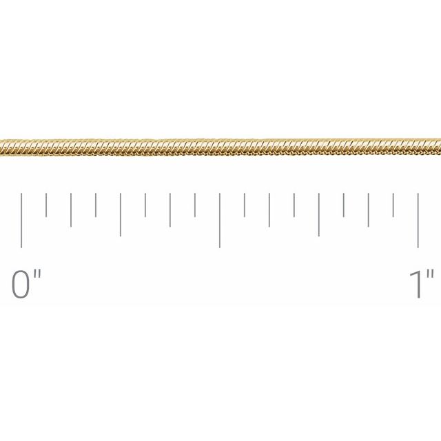 14K Yellow Gold-Filled 1 mm Snake Chain by the Inch