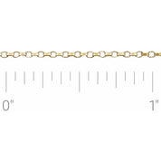 14K Yellow Gold Filled 1.3 mm Rolo Chain by the Inch and Lengths Necklace
