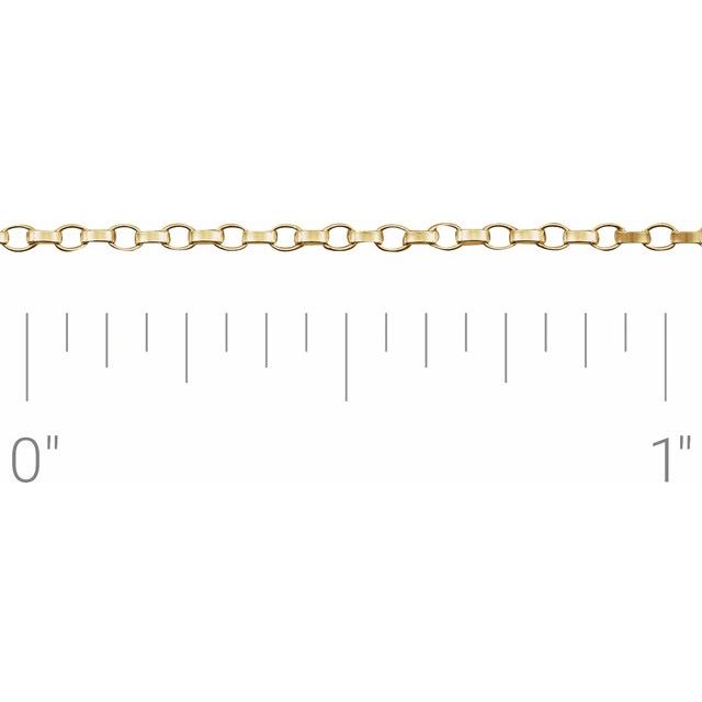 14K Yellow Gold Filled 1.3 mm Rolo Chain by the Inch and Lengths Necklace