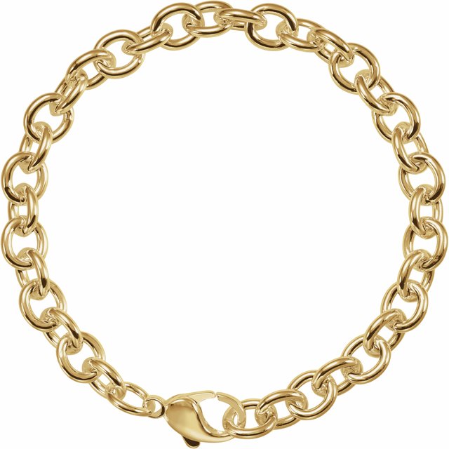 14K Yellow Gold-Filled 7.75 mm Cable Chai Bracelet