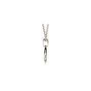 Sterling Silver .01 CT Natural Diamond Circle 18" Necklace