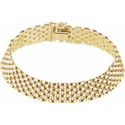 14K Yellow 10.25 mm Panther 7"  Chain